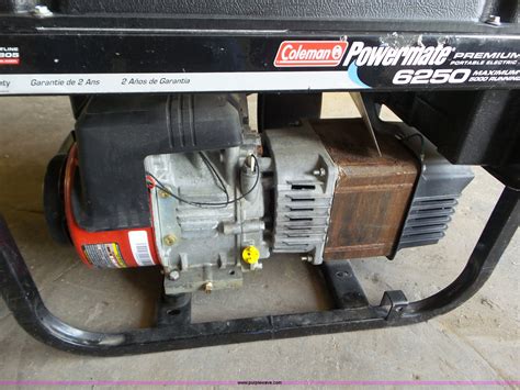 Only used twice, each for less than an hour. . 6250 watt coleman generator